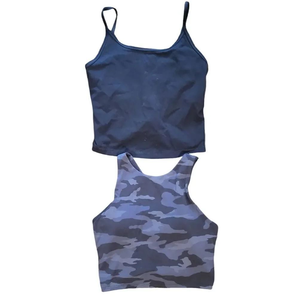 Athleta Everlane Sports Bras Set Camo Black Gym Workout Athleisure